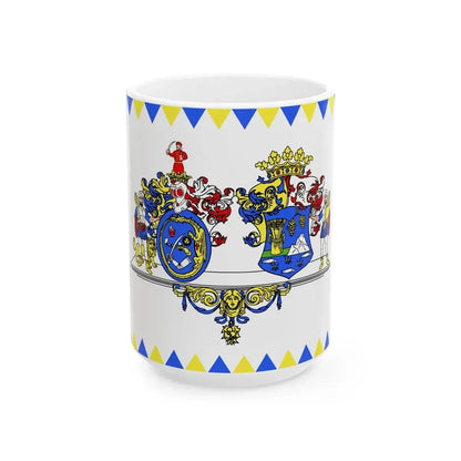 FLAG-Hajdu-Bihar-megye (Hungary) White Coffee Mug 15oz - Go Mug Yourself