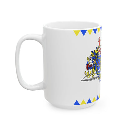 FLAG-Hajdu-Bihar-megye (Hungary) White Coffee Mug-Go Mug Yourself