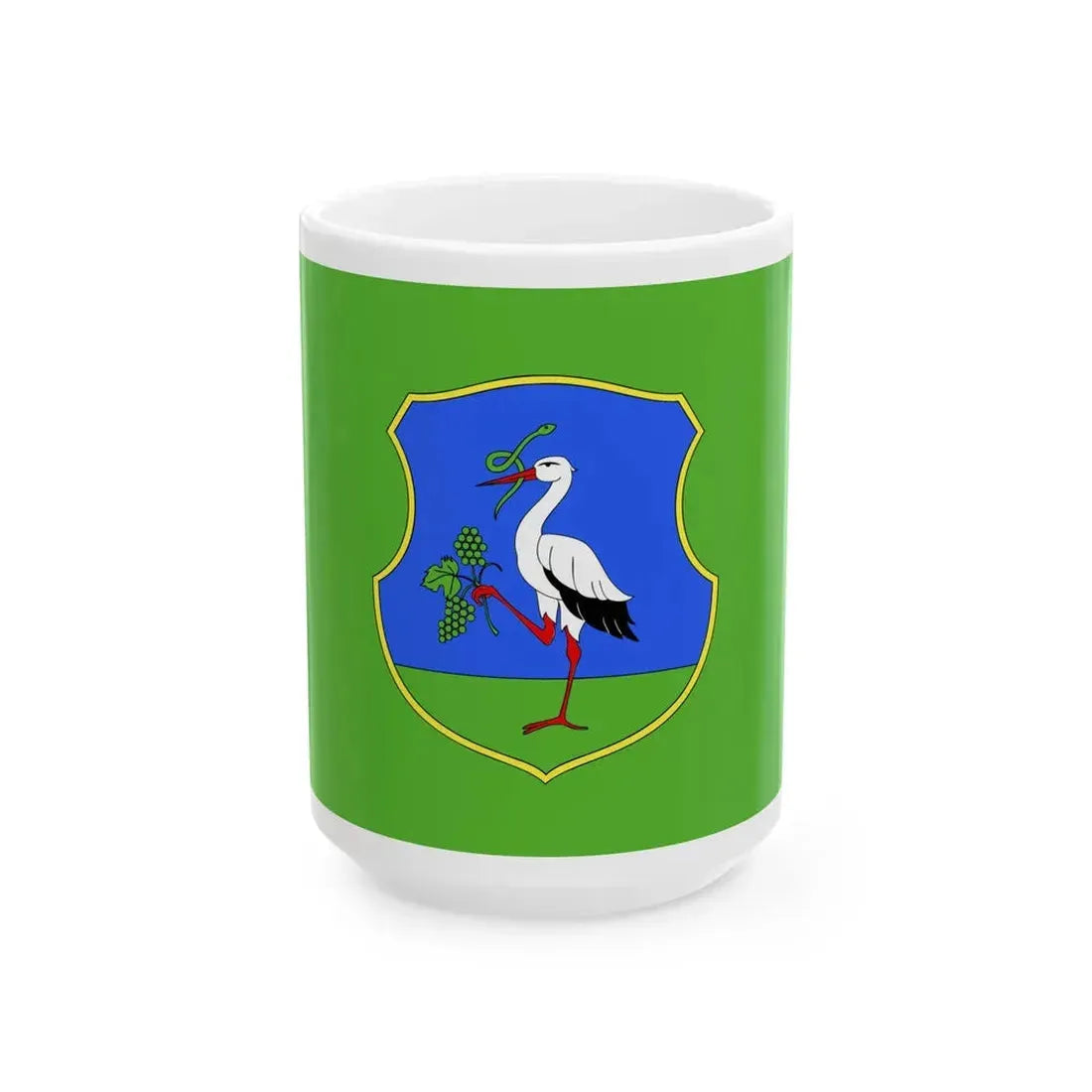FLAG-Heves-megye (Hungary) White Coffee Mug 15oz - Go Mug Yourself