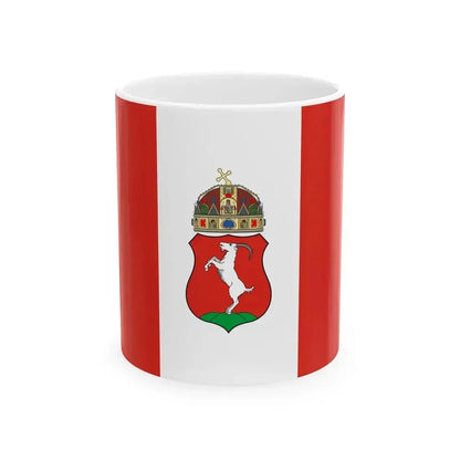 Flag Hungary Town Kecskemet (Hungary) White Coffee Mug 11oz - Go Mug Yourself