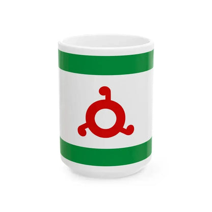 Flag ingushetia (Russia) White Coffee Mug 15oz - Go Mug Yourself