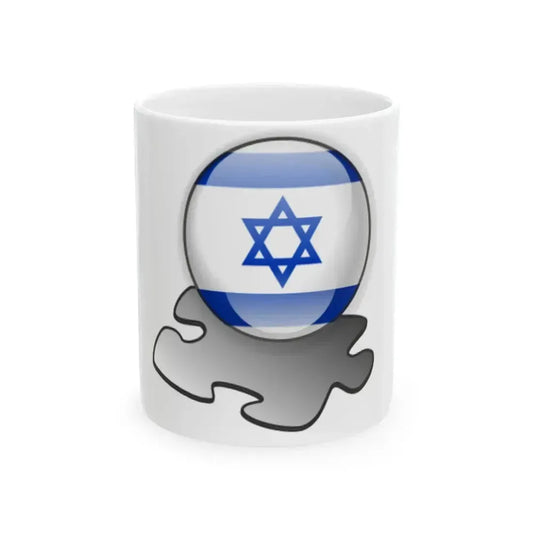 Flag Israel template (Israel) White Coffee Mug 11oz - Go Mug Yourself
