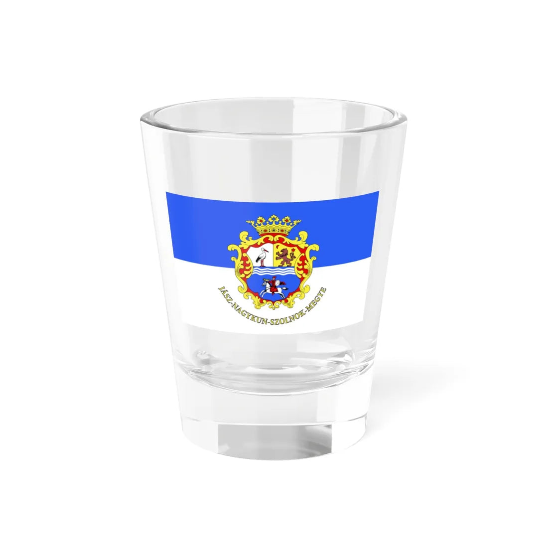 FLAG-Jasz-Nagykun-Szolnok (Hungary) Shot Glass 1.5oz 1.5oz - Go Mug Yourself