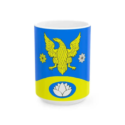 Flag Koltushi Leningrad oblast (Russia) White Coffee Mug 15oz - Go Mug Yourself