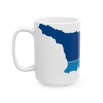 Flag map Georgia-NATO (Georgia) White Coffee Mug-Go Mug Yourself