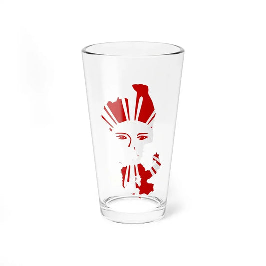 Flag Map of 8 Provinces Philippines (Philippines) Pint Glass 16oz 16oz - Go Mug Yourself