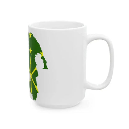 Flag-map of Adygea (Russia) White Coffee Mug - Go Mug Yourself