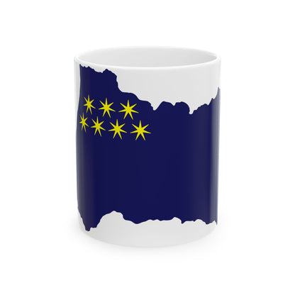 Flag-map of Ajara 2000-2004 (Georgia) White Coffee Mug-11oz-Go Mug Yourself