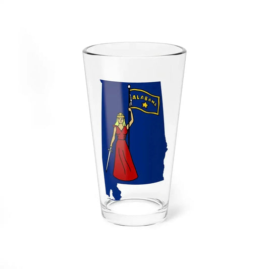 Flag-map of Alabama 1861 (United States) Pint Glass 16oz 16oz - Go Mug Yourself