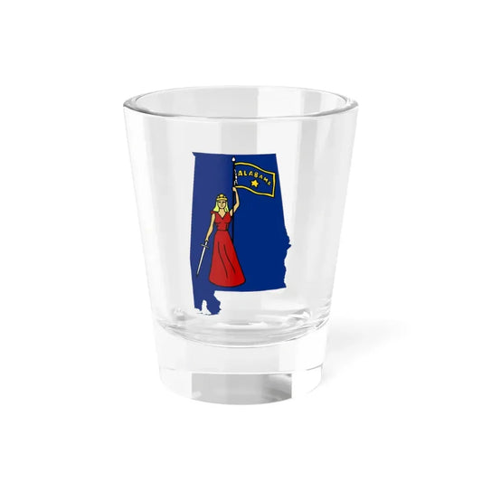 Flag-map of Alabama 1861 (United States) Shot Glass 1.5oz 1.5oz - Go Mug Yourself