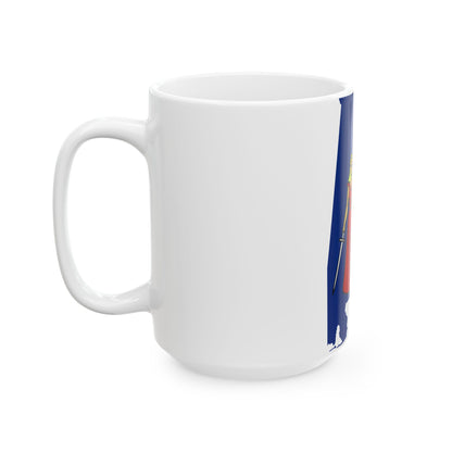 Flag-map of Alabama 1861 (United States) White Coffee Mug-Go Mug Yourself
