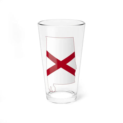 Flag-map of Alabama (United States) Pint Glass 16oz 16oz - Go Mug Yourself