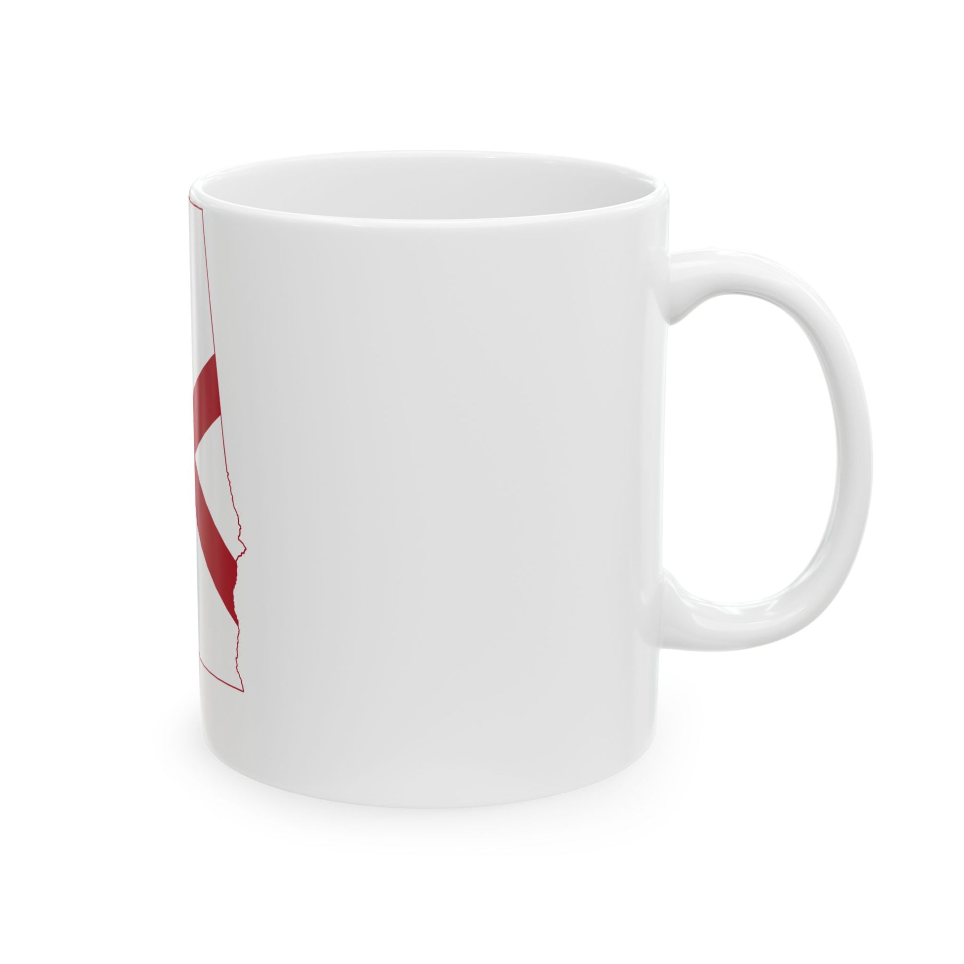 Flag-map of Alabama (United States) White Coffee Mug-Go Mug Yourself