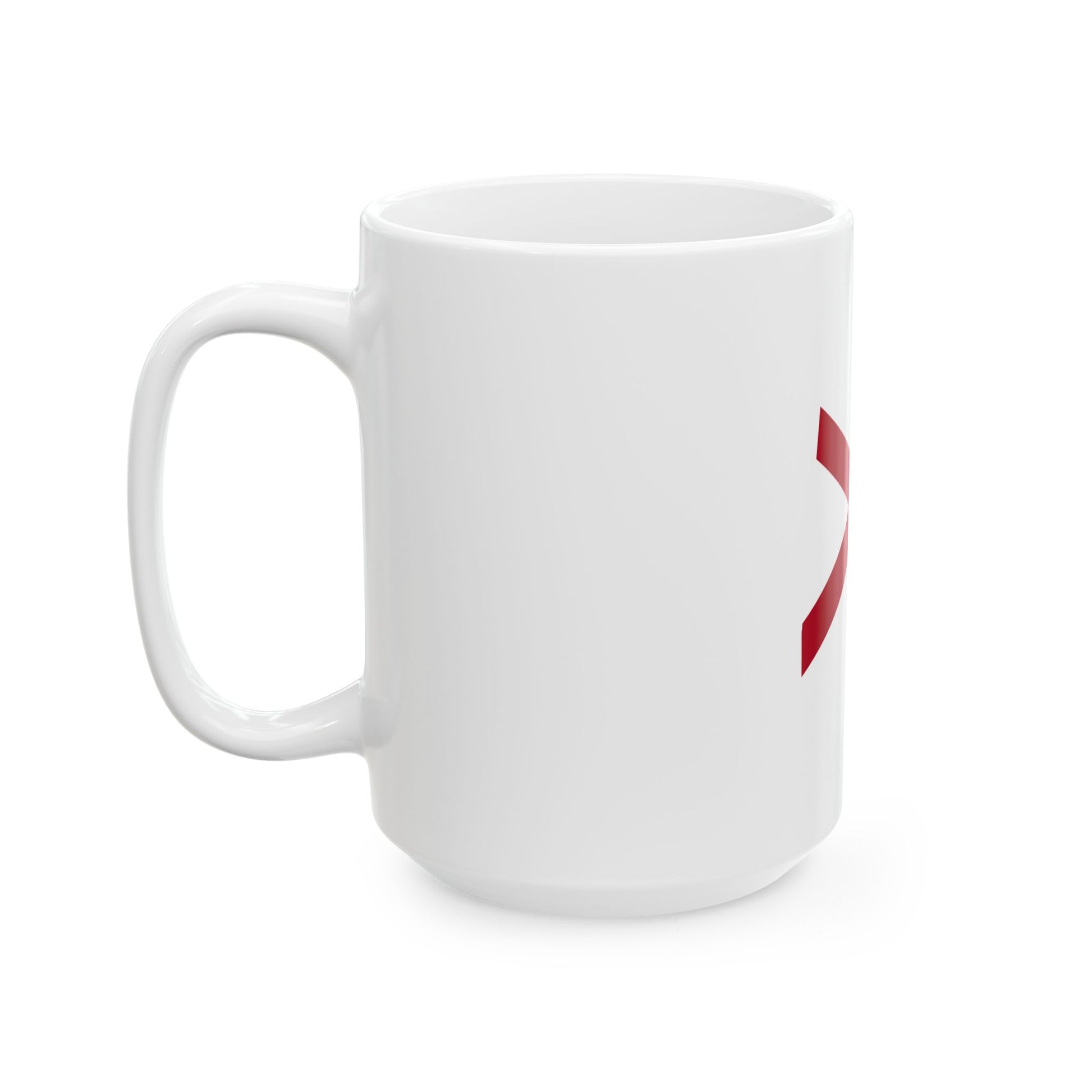 Flag-map of Alabama without stroke (United States) White Coffee Mug-Go Mug Yourself