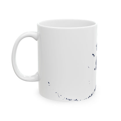 Flag map of Alaska (United States) White Coffee Mug-Go Mug Yourself
