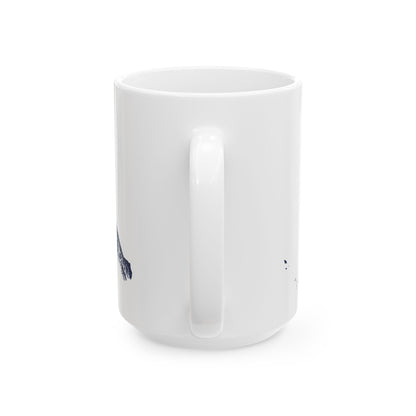 Flag map of Alaska (United States) White Coffee Mug-Go Mug Yourself