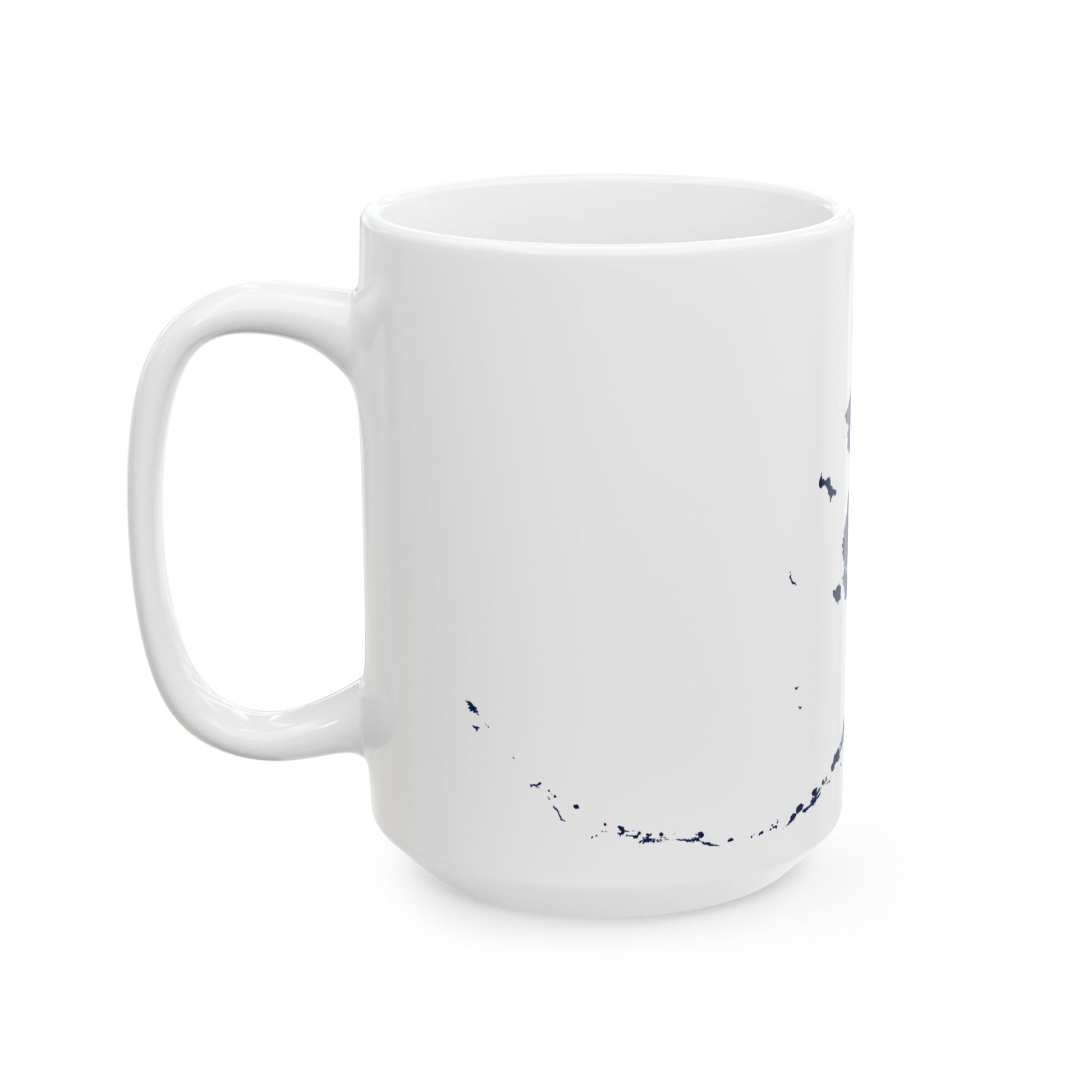 Flag map of Alaska (United States) White Coffee Mug-Go Mug Yourself