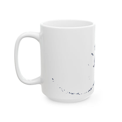 Flag map of Alaska (United States) White Coffee Mug-Go Mug Yourself