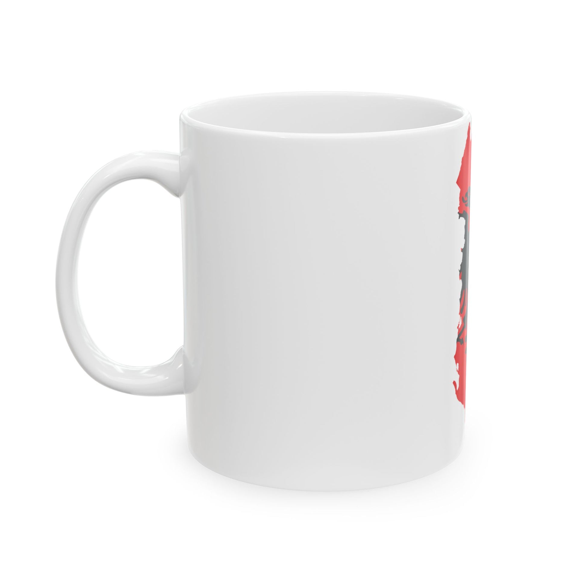 Flag map of Albania 1992-2002 (Albania) White Coffee Mug-Go Mug Yourself