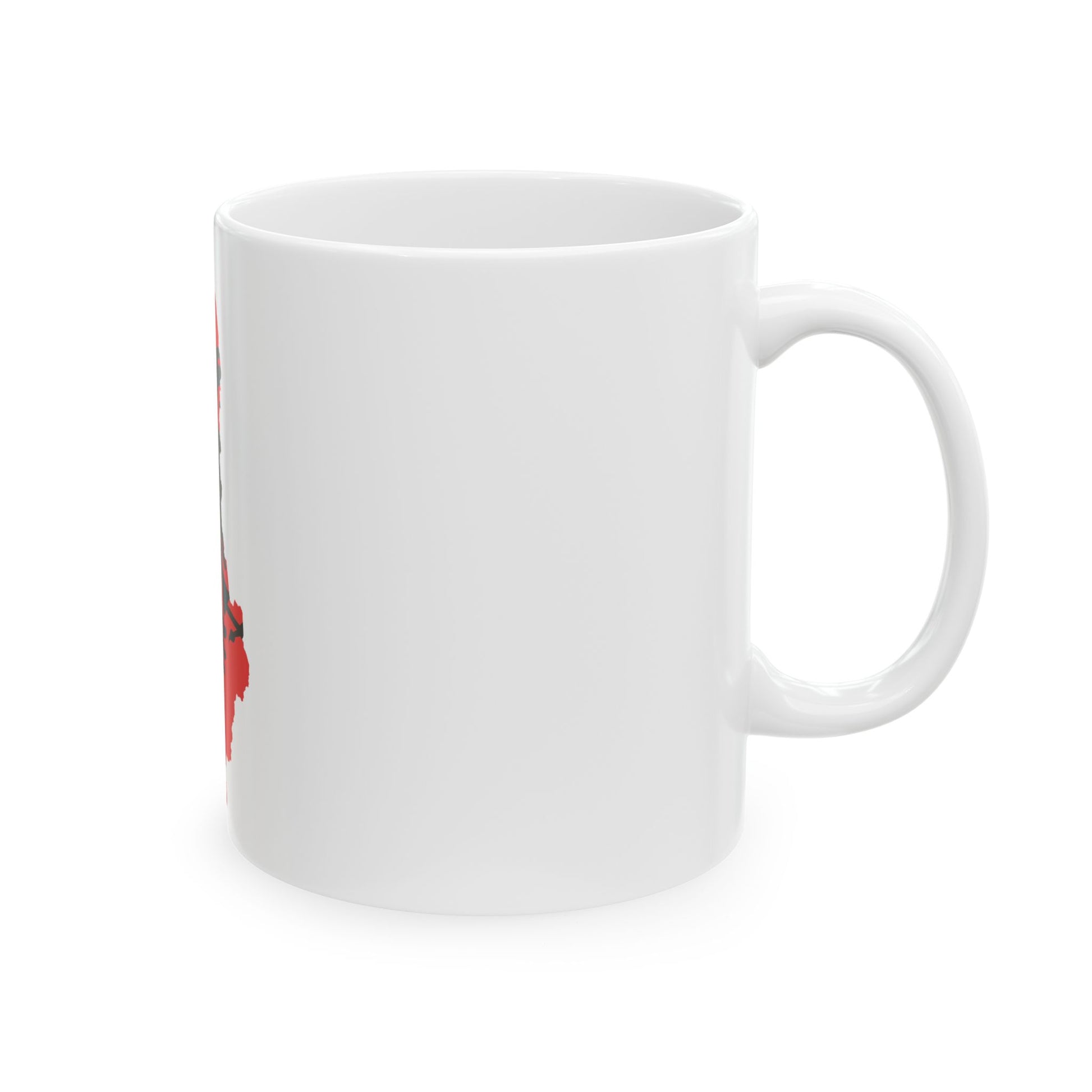 Flag map of Albania 1992-2002 (Albania) White Coffee Mug-Go Mug Yourself