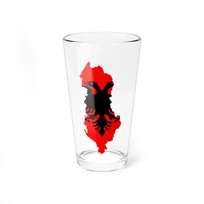 Flag map of Albania (Albania) Pint Glass 16oz - Go Mug Yourself