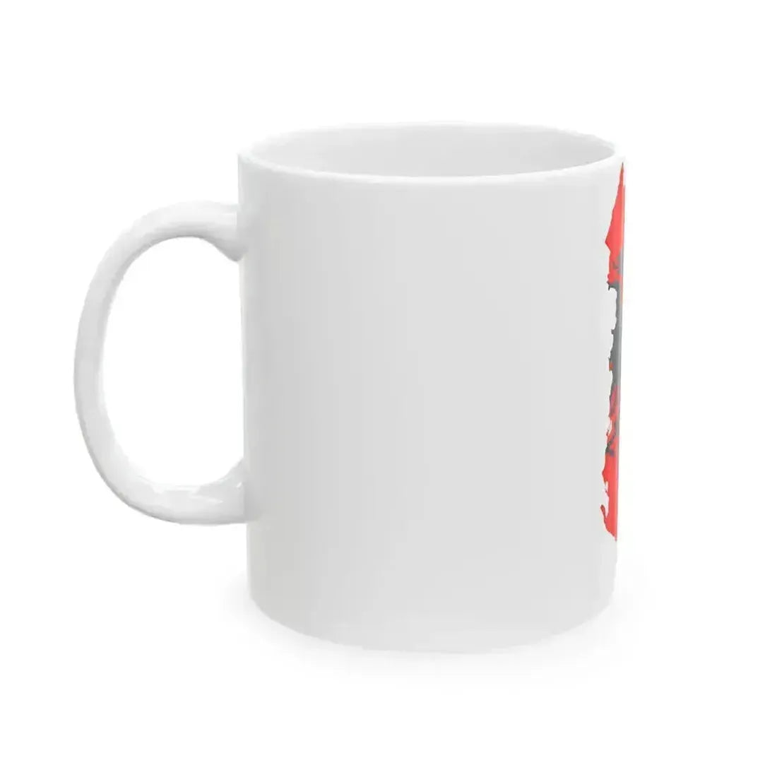 Flag map of Albania (Albania) White Coffee Mug - Go Mug Yourself