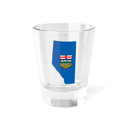 Flag-map of Alberta (Canada) Shot Glass 1.5oz 1.5oz - Go Mug Yourself