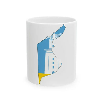 Flag map of Alexandria (Egypt) White Coffee Mug 11oz - Go Mug Yourself