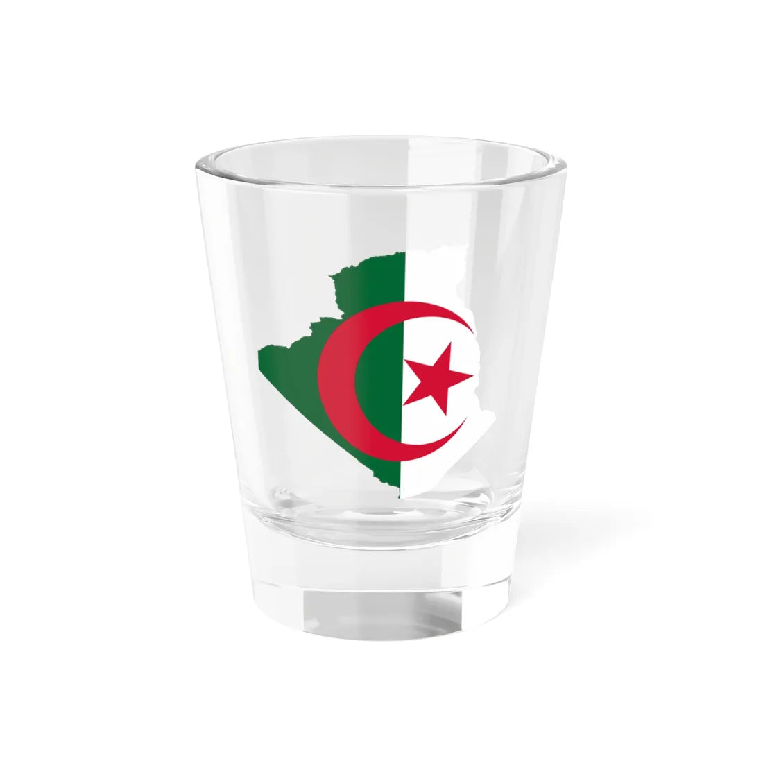 Flag-map of Algeria (Algeria) Shot Glass 1.5oz 1.5oz - Go Mug Yourself