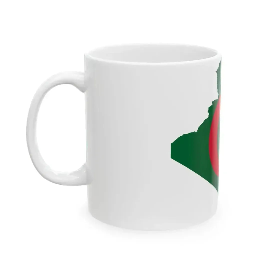 Flag map of Algeria (Algeria) White Coffee Mug - Go Mug Yourself