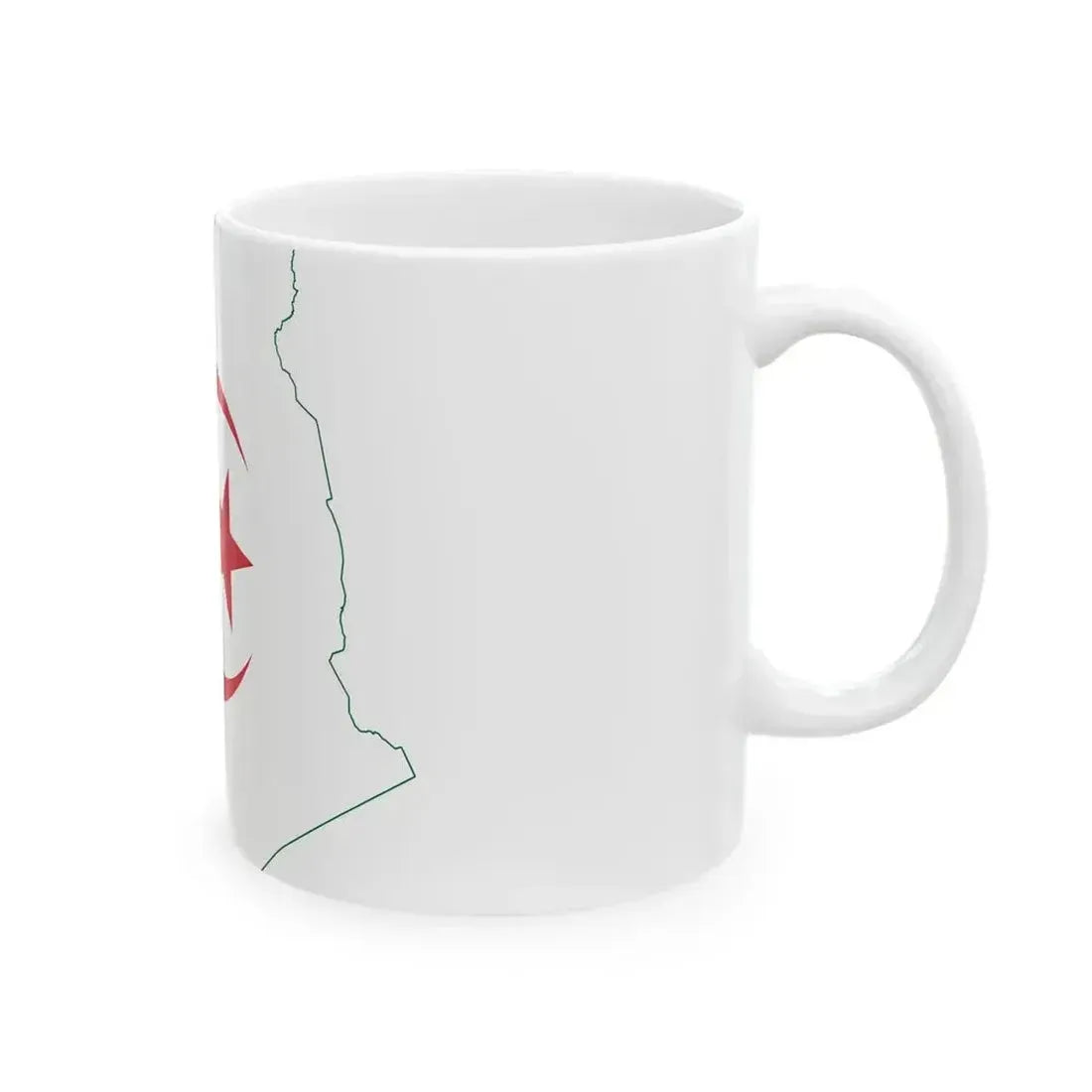 Flag map of Algeria (Algeria) White Coffee Mug - Go Mug Yourself