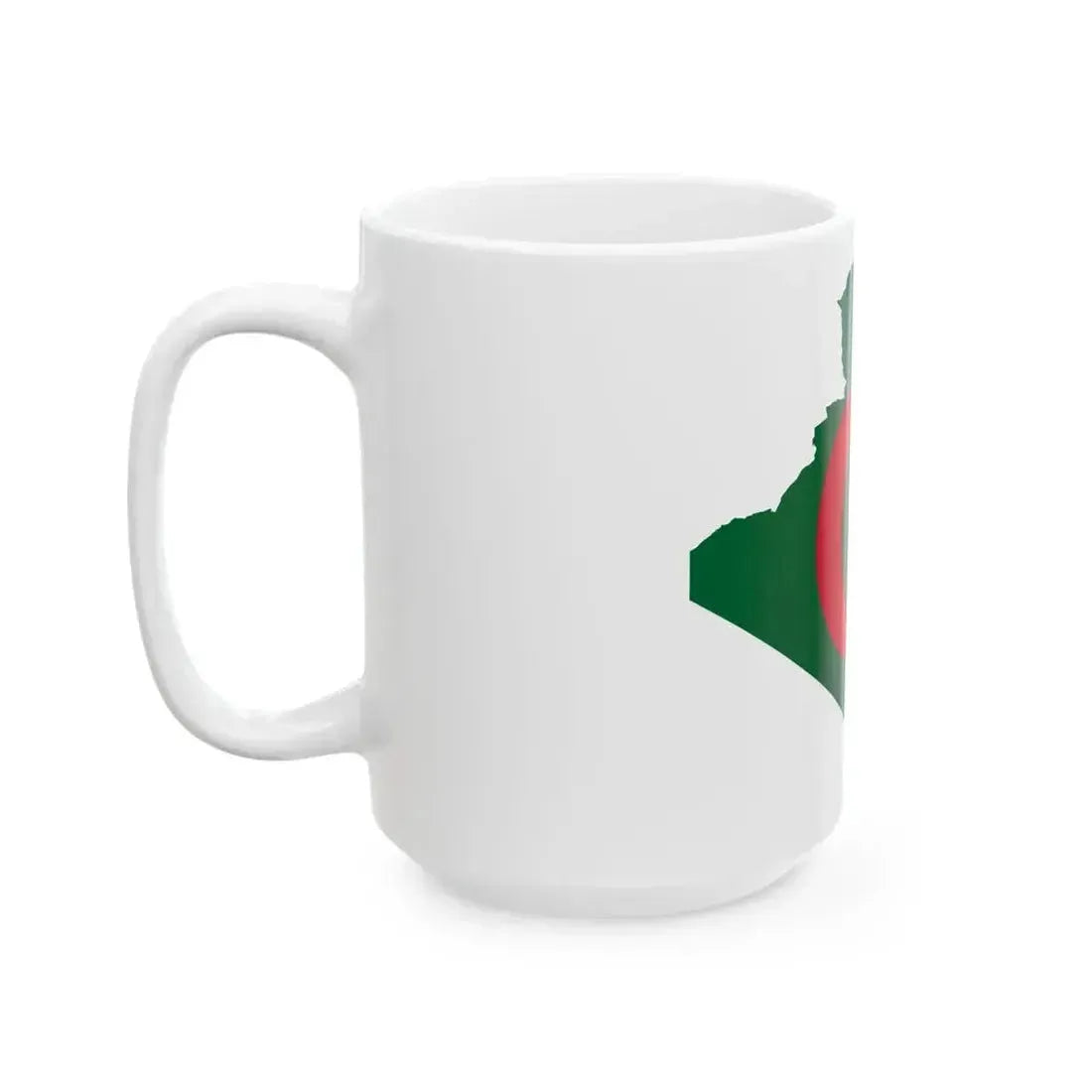 Flag map of Algeria (Algeria) White Coffee Mug - Go Mug Yourself