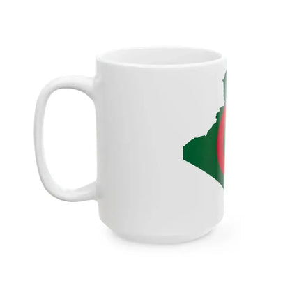 Flag map of Algeria (Algeria) White Coffee Mug - Go Mug Yourself
