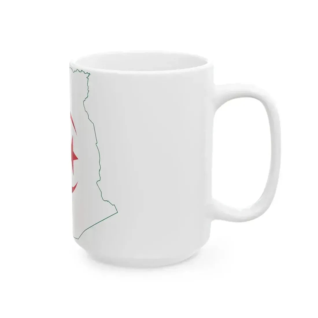 Flag map of Algeria (Algeria) White Coffee Mug - Go Mug Yourself
