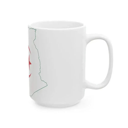 Flag map of Algeria (Algeria) White Coffee Mug - Go Mug Yourself