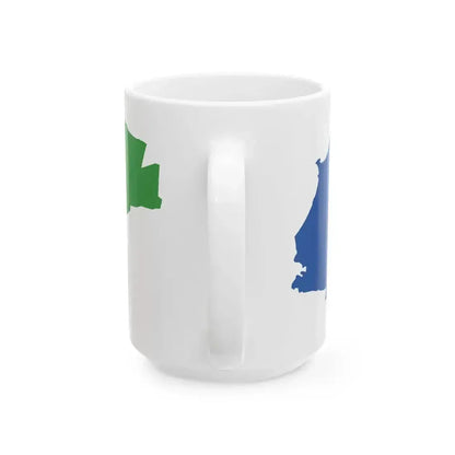 Flag map of Algiers (Algeria) White Coffee Mug - Go Mug Yourself