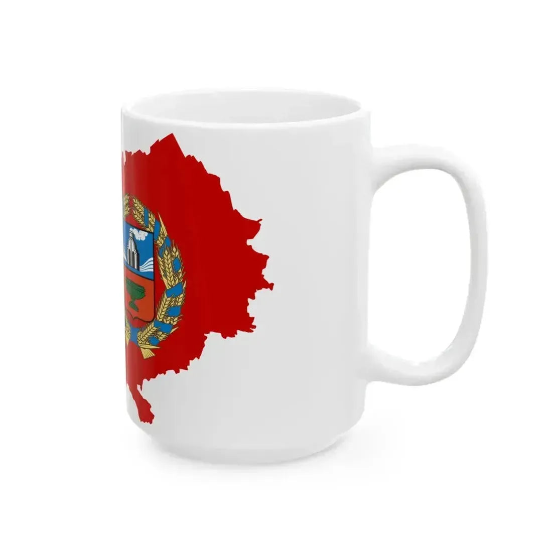 Flag map of Altai Krai (Russia) White Coffee Mug - Go Mug Yourself
