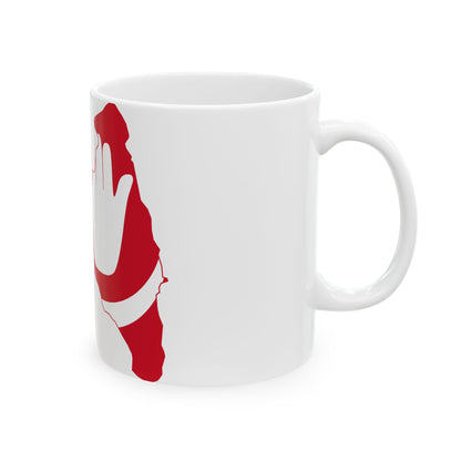 Flag map of Anjouan (Comoros) White Coffee Mug-Go Mug Yourself