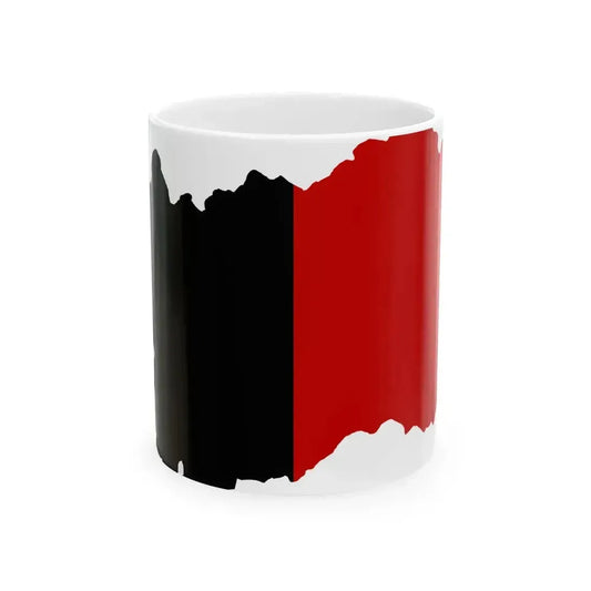 Flag map of Aosta Valley (Italy) White Coffee Mug 11oz - Go Mug Yourself