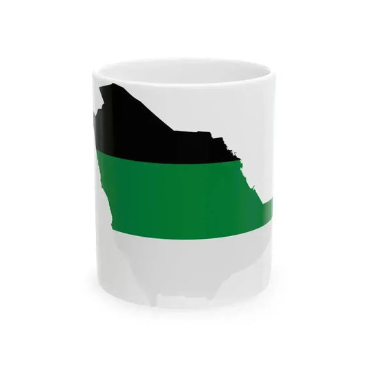 Flag map of Arabia (Saudi Arabia) White Coffee Mug 11oz - Go Mug Yourself