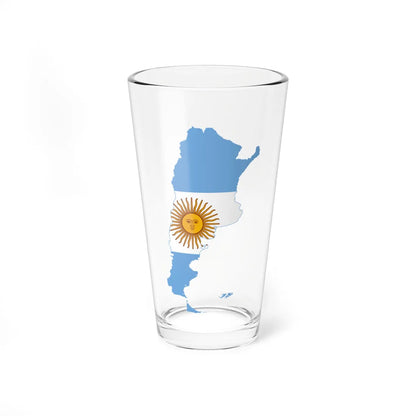 Flag-map of Argentina  Falkland Islands (Argentina) Pint Glass 16oz 16oz - Go Mug Yourself