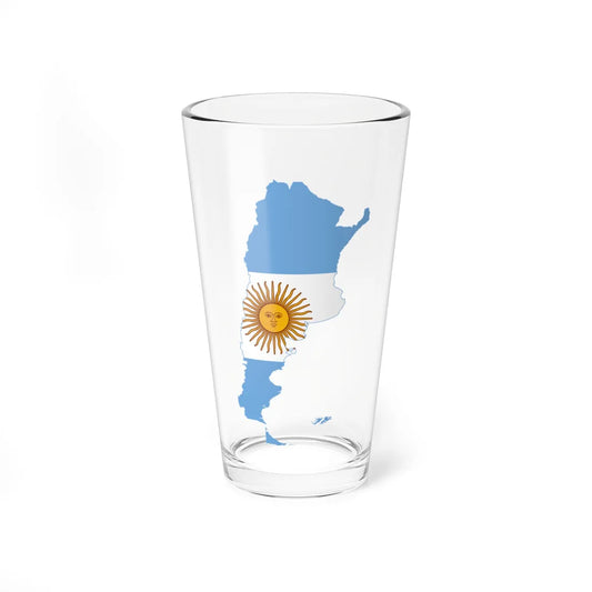 Flag-map of Argentina  Falkland Islands (Argentina) Pint Glass 16oz 16oz - Go Mug Yourself