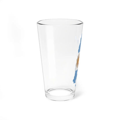 Flag-map of Argentina  Falkland Islands (Argentina) Pint Glass 16oz - Go Mug Yourself