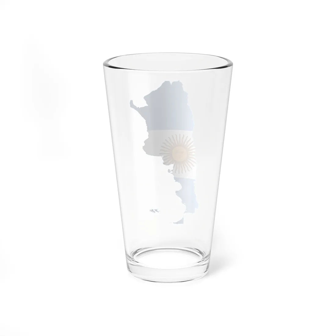 Flag-map of Argentina  Falkland Islands (Argentina) Pint Glass 16oz - Go Mug Yourself