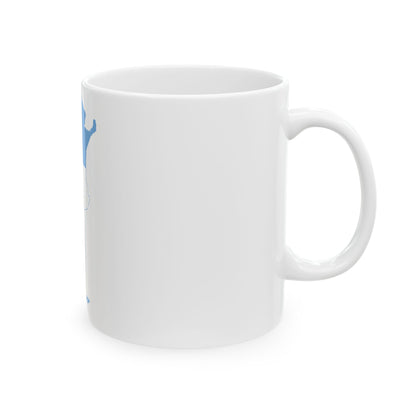 Flag-map of Argentina Falkland Islands (Argentina) White Coffee Mug-Go Mug Yourself