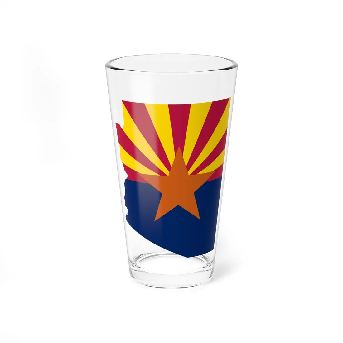 Flag map of Arizona (United States) Pint Glass 16oz 16oz - Go Mug Yourself