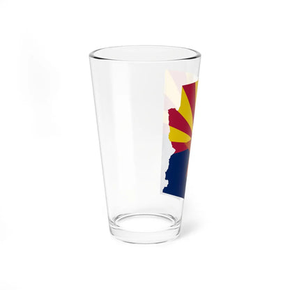 Flag map of Arizona (United States) Pint Glass 16oz - Go Mug Yourself