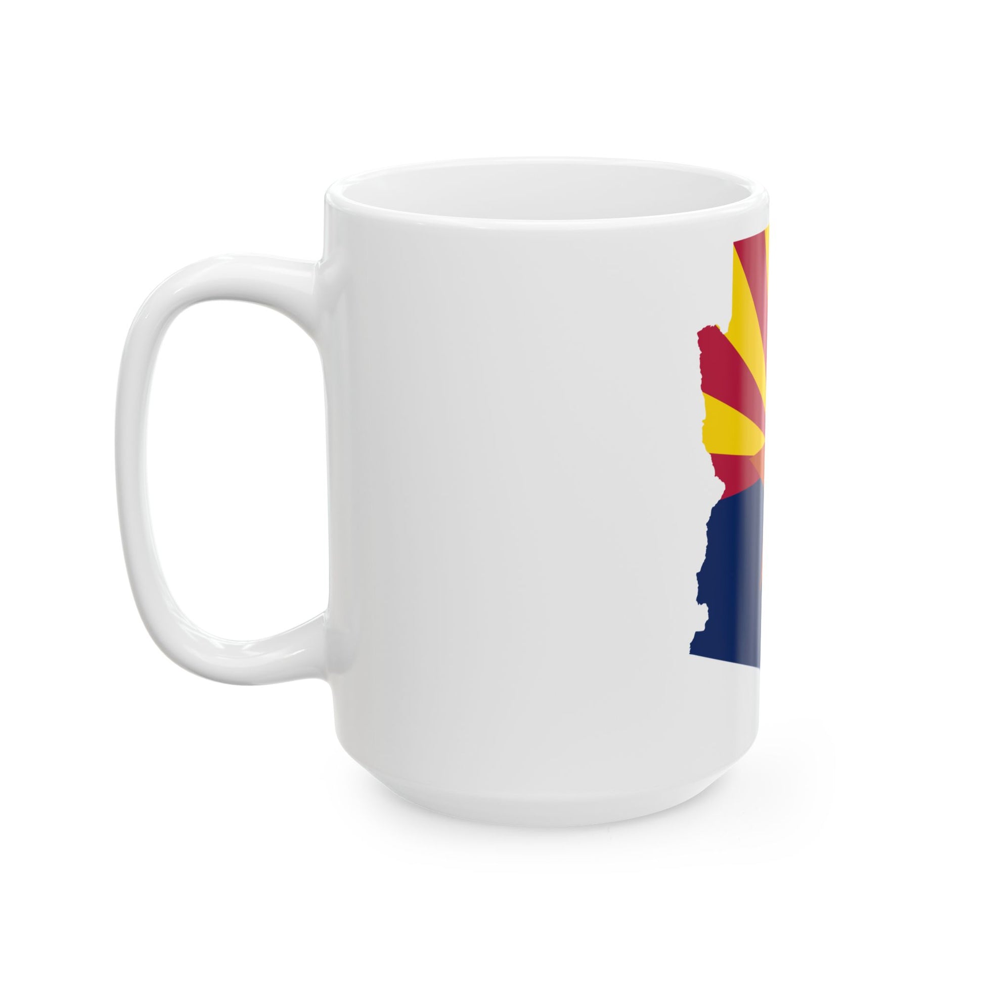 Flag map of Arizona (United States) White Coffee Mug-Go Mug Yourself