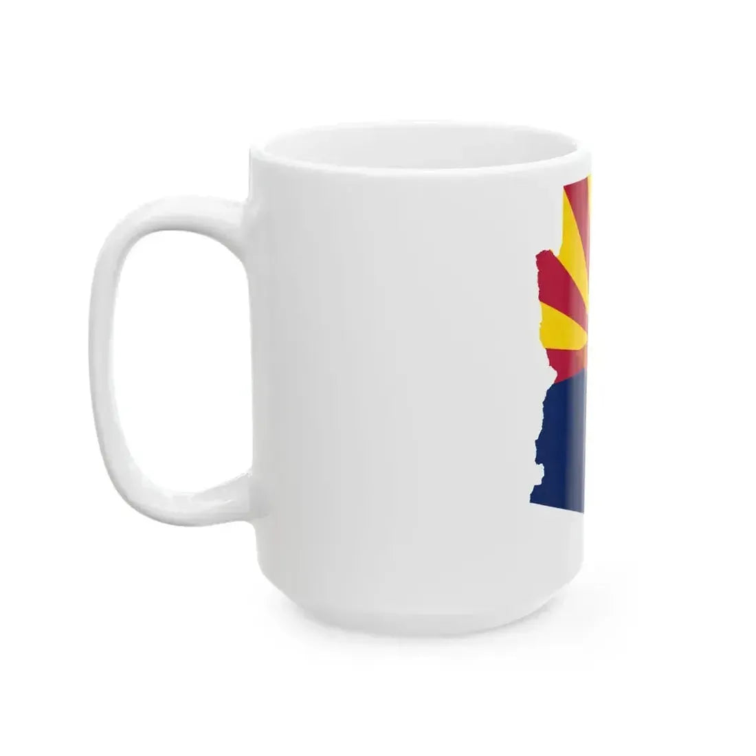 Flag map of Arizona (United States) White Coffee Mug - Go Mug Yourself