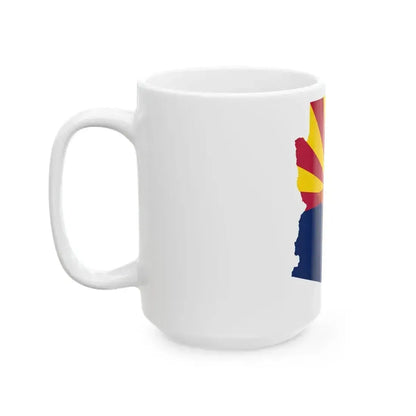 Flag map of Arizona (United States) White Coffee Mug - Go Mug Yourself